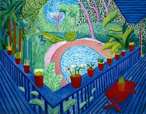 Red Pots In The Garden — David Hockney, Contemporary Realism