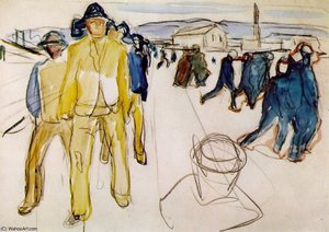 Workers Returning Home — Edvard Munch