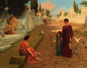 Outside The Gate Of Pompeii — R.b.a John William Godward