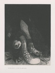 Flowers Fall And The Head Of A Python Appears (plate 5) — Odilon Redon