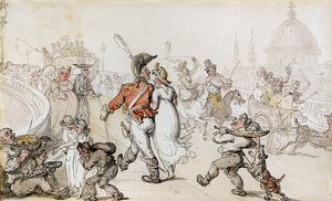 Elegant Company On Blackfriars Bridge — Thomas Rowlandson
