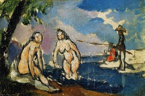 Bathers And Fisherman With A Line — Paul Cézanne