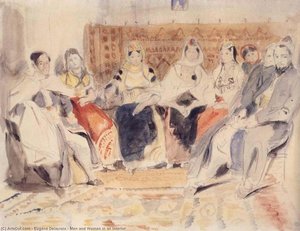Men And Women In An Interior — Eugène Delacroix