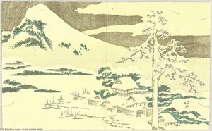 Snow Landscape — Katsushika Hokusai, Ukiyo-e