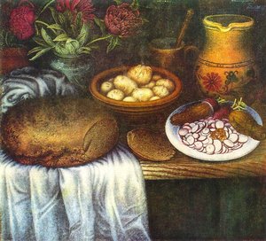 Still Life ''breakfast'' — Kateryna Vasylivna Bilokur