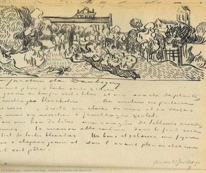 Daubigny's Garden With Black Cat — Vincent Willem Van Gogh, Post-impressionism