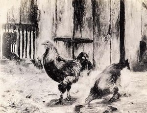 Barnyard Fowl, (painting) — Henry Ossawa Tanner