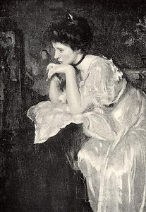 Reverie (katharine Finn), (painting) — Edmund Charles Tarbell