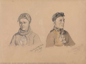 Aase Rasmusdatter Stranden And Anna Troelsdatter Kittelsviken — Adolph Tidemand