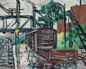 Railroad Yard — Richard Hayley Lever