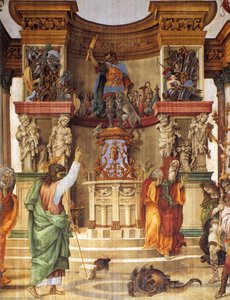 St Philip Driving The Dragon From The Temple Of Hieropolis (detail) — Filippino Lippi