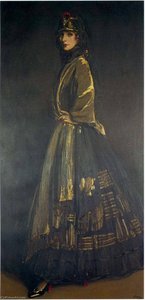 Hazel In Black And Gold — Sir John Lavery, Impressionistic
