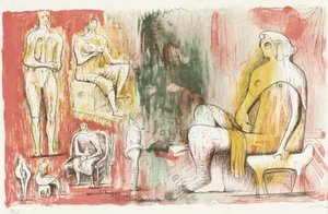 Woman Holding Cat — Henry Moore