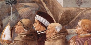 Preaching To The Birds And Blessing Montefalco (detail) — Benozzo Gozzoli