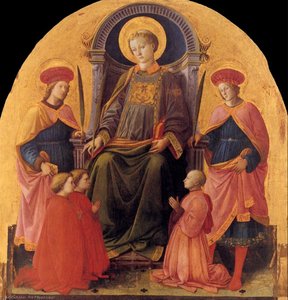 St Lawrence Enthroned With Saints And Donors — Filippo Di Tommaso Lippi, Early Renaissance