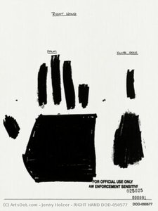 Right Hand Dod-050577 — Jenny Holzer