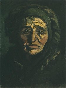 Head Of A Peasant Woman With Greenish Lace Cap — Vincent Willem Van Gogh, Realism