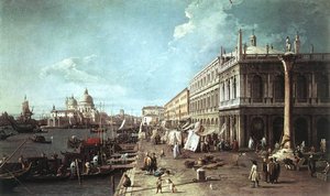The Molo With The Library And The Entrance To The Grand Canal — Canaletto