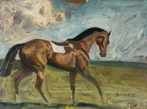 'bunker Ii', A Bay Racehorse — Sir Alfred James Munnings, Impressionism