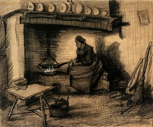 Woman Preparing A Meal — Vincent Willem Van Gogh, Realism