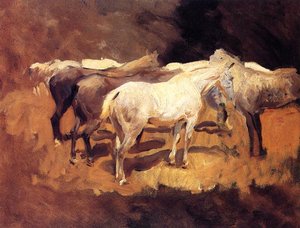 Horses At Palma — John Singer Sargent
