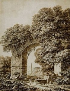 Landscape with ruins