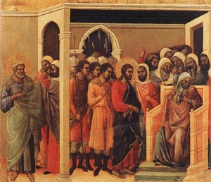 Christ Before Caiaphas — Duccio Di Buoninsegna, Early Italian Renaissance