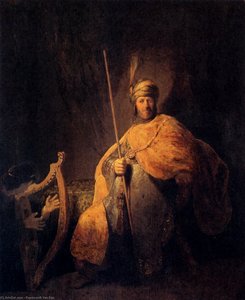David Playing The Harp To Saul — Rembrandt Van Rijn, Dutch Golden Age