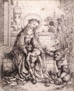The Holy Family With The Rose-bush — Master Of The Housebook