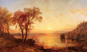 Sunset At Greenwood Lake — Jasper Francis Cropsey