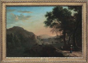 Site D'italie. Soleil Couchant — Herman Van Swanevelt