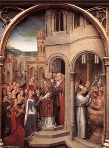 Saint Ursula - Arrival In Rome (scene - ) — Memling, Hans
