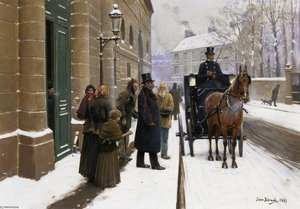 La Sortie Du Bourgeois — Jean Georges Béraud