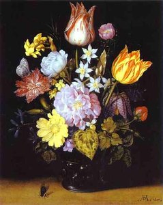 Flowers In A Glass Vase