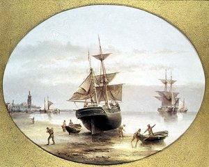 Harbour Scene — Henry Redmore