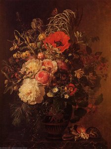 Still Life With Flowers In A Greek Vase — Johan Laurentz Jensen, Dutch Golden Age