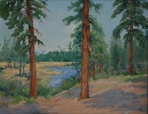 Source Of Metolius River, (painting) — Mary Agnes Yerkes