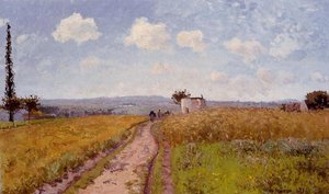June Morning, View Over The Hills Over Pontoise — Camille Pissarro, Impressionism