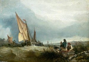 River Scene With Shipping — Clarkson Frederick Stanfield