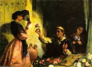 A spanish flower seller