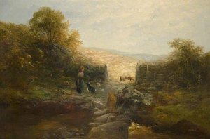 Shepherdess with Sheep