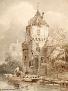 The Water's Edge — Salomon Leonardus Verveer