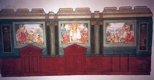 North Elevation of Council Chambers, Yonkers City Hall (Mural Proposal), (painting)