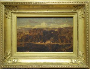 Soldats Dans Un Paysage Rocheux — Guignet Adrien