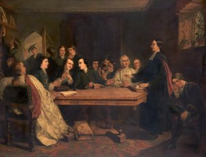 John Wesley And His Friends At Oxford — Marshall Claxton, Academic Realism