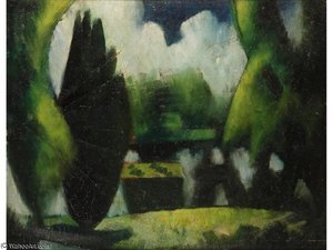 Pond At Garsington — Mark Gertler