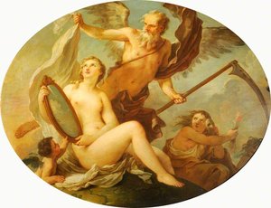 Time Uncovering Truth — Charles-joseph Natoire