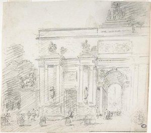 Sketch Of Triumphal Arch — Hubert Robert, Neoclassicism