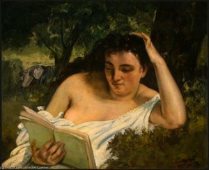A Young Woman Reading — Gustave Courbet