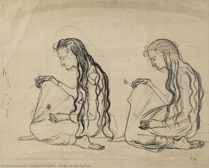 Study Of Two Figures — Ferdinand Hodler